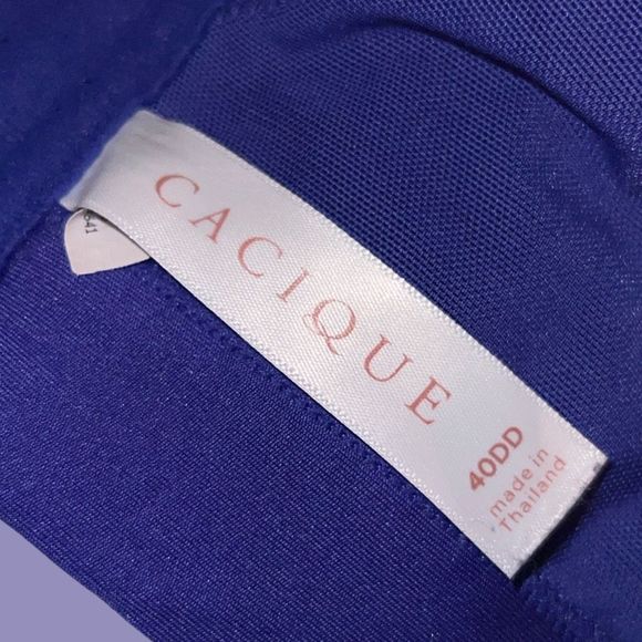 Plus Size Cacique No Wire Non Molded Cup Bra Size 40DD - Picture 4 of 5